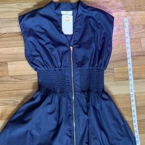Entro Deep Blue Zipper Front Dress